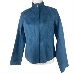 Yansi Fugel Women's NWT Blue Full Zip MOTO Designer Jacket S/C34.25